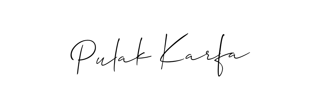 Check out images of Autograph of Pulak Karfa name. Actor Pulak Karfa Signature Style. Allison_Script is a professional sign style online. Pulak Karfa signature style 2 images and pictures png