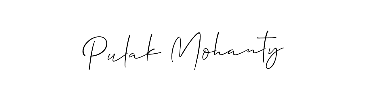 Design your own signature with our free online signature maker. With this signature software, you can create a handwritten (Allison_Script) signature for name Pulak Mohanty. Pulak Mohanty signature style 2 images and pictures png