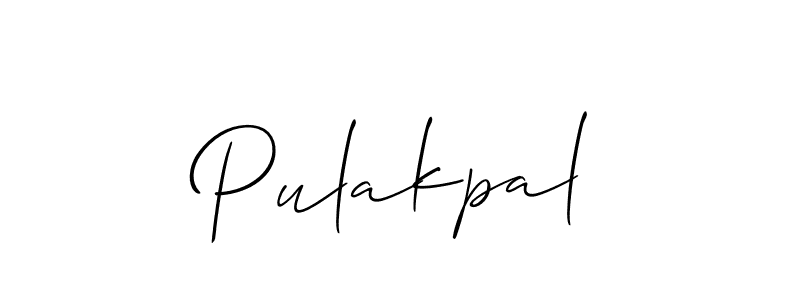 Design your own signature with our free online signature maker. With this signature software, you can create a handwritten (Allison_Script) signature for name Pulakpal. Pulakpal signature style 2 images and pictures png
