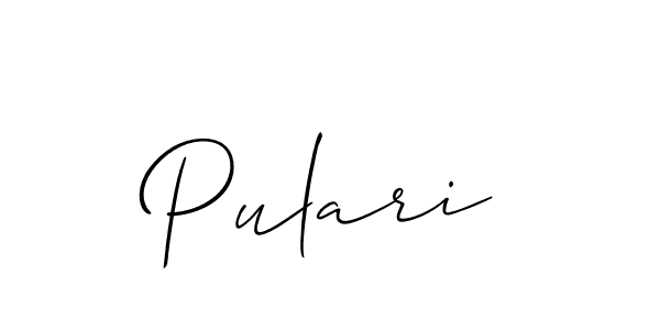It looks lik you need a new signature style for name Pulari. Design unique handwritten (Allison_Script) signature with our free signature maker in just a few clicks. Pulari signature style 2 images and pictures png
