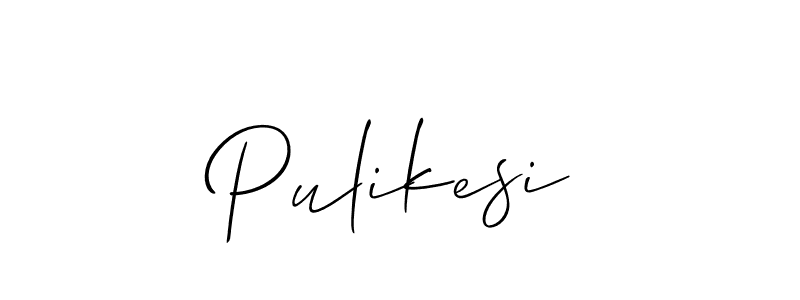 Design your own signature with our free online signature maker. With this signature software, you can create a handwritten (Allison_Script) signature for name Pulikesi. Pulikesi signature style 2 images and pictures png