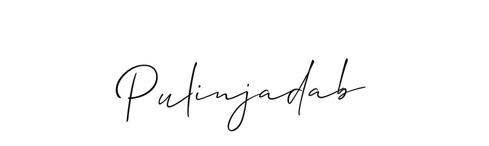 Also we have Pulinjadab name is the best signature style. Create professional handwritten signature collection using Allison_Script autograph style. Pulinjadab signature style 2 images and pictures png