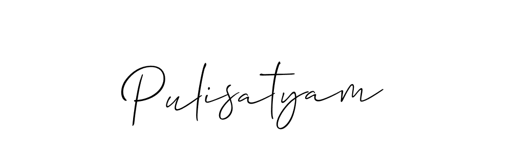 Also we have Pulisatyam name is the best signature style. Create professional handwritten signature collection using Allison_Script autograph style. Pulisatyam signature style 2 images and pictures png