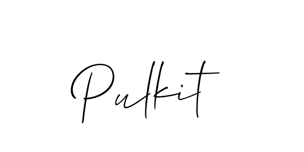 Use a signature maker to create a handwritten signature online. With this signature software, you can design (Allison_Script) your own signature for name Pulkit. Pulkit signature style 2 images and pictures png
