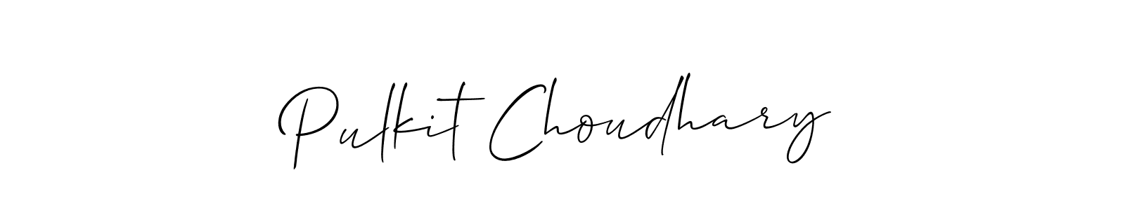 How to make Pulkit Choudhary signature? Allison_Script is a professional autograph style. Create handwritten signature for Pulkit Choudhary name. Pulkit Choudhary signature style 2 images and pictures png