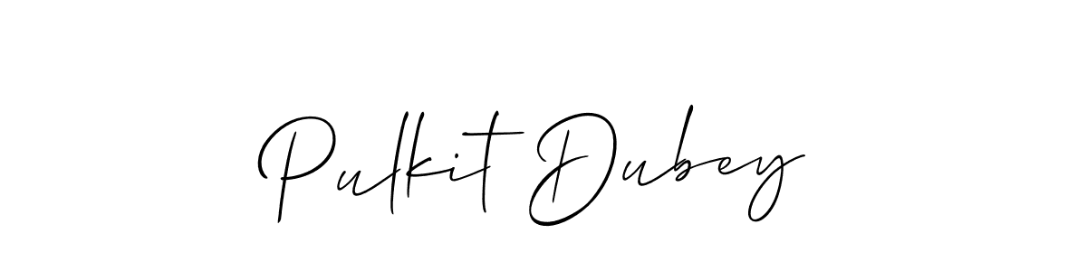 How to make Pulkit Dubey signature? Allison_Script is a professional autograph style. Create handwritten signature for Pulkit Dubey name. Pulkit Dubey signature style 2 images and pictures png
