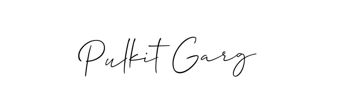 Use a signature maker to create a handwritten signature online. With this signature software, you can design (Allison_Script) your own signature for name Pulkit Garg. Pulkit Garg signature style 2 images and pictures png