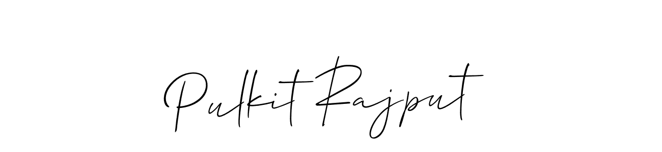 The best way (Allison_Script) to make a short signature is to pick only two or three words in your name. The name Pulkit Rajput include a total of six letters. For converting this name. Pulkit Rajput signature style 2 images and pictures png