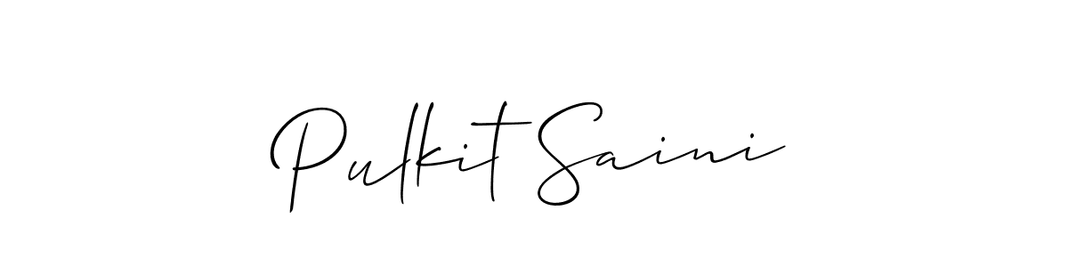 How to Draw Pulkit Saini signature style? Allison_Script is a latest design signature styles for name Pulkit Saini. Pulkit Saini signature style 2 images and pictures png