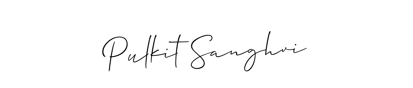 How to make Pulkit Sanghvi signature? Allison_Script is a professional autograph style. Create handwritten signature for Pulkit Sanghvi name. Pulkit Sanghvi signature style 2 images and pictures png