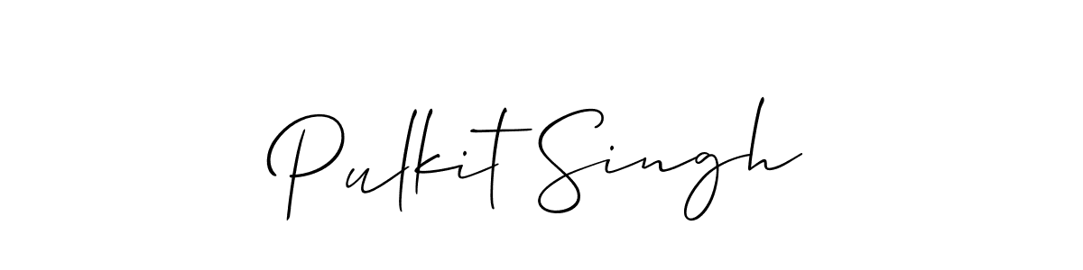 How to make Pulkit Singh signature? Allison_Script is a professional autograph style. Create handwritten signature for Pulkit Singh name. Pulkit Singh signature style 2 images and pictures png