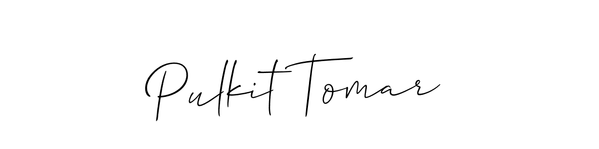 Also we have Pulkit Tomar name is the best signature style. Create professional handwritten signature collection using Allison_Script autograph style. Pulkit Tomar signature style 2 images and pictures png