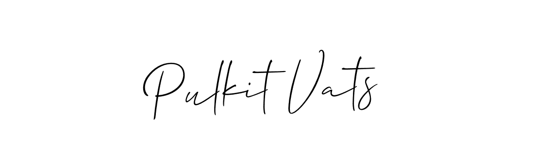 if you are searching for the best signature style for your name Pulkit Vats. so please give up your signature search. here we have designed multiple signature styles  using Allison_Script. Pulkit Vats signature style 2 images and pictures png
