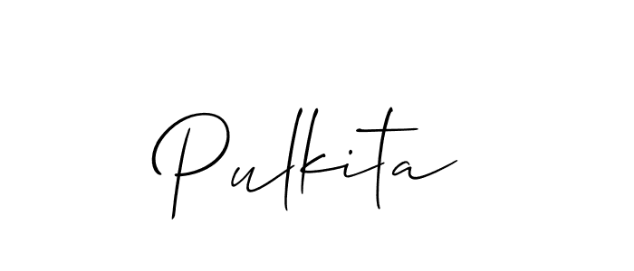 Design your own signature with our free online signature maker. With this signature software, you can create a handwritten (Allison_Script) signature for name Pulkita. Pulkita signature style 2 images and pictures png