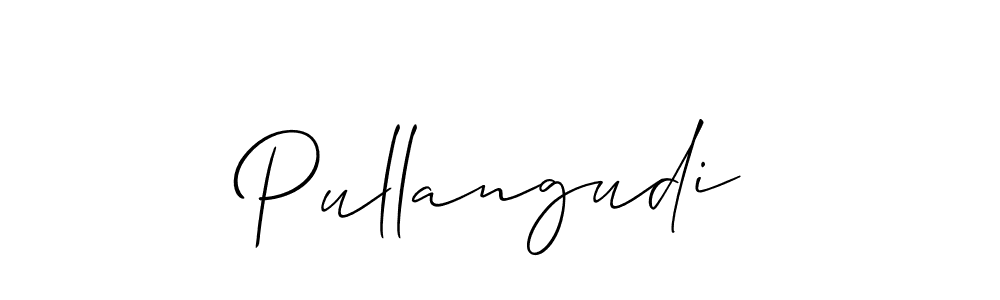 How to Draw Pullangudi signature style? Allison_Script is a latest design signature styles for name Pullangudi. Pullangudi signature style 2 images and pictures png