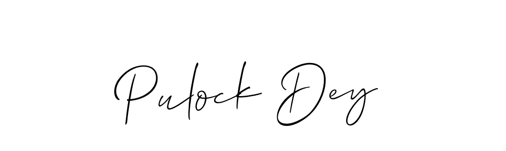 Make a beautiful signature design for name Pulock Dey. With this signature (Allison_Script) style, you can create a handwritten signature for free. Pulock Dey signature style 2 images and pictures png