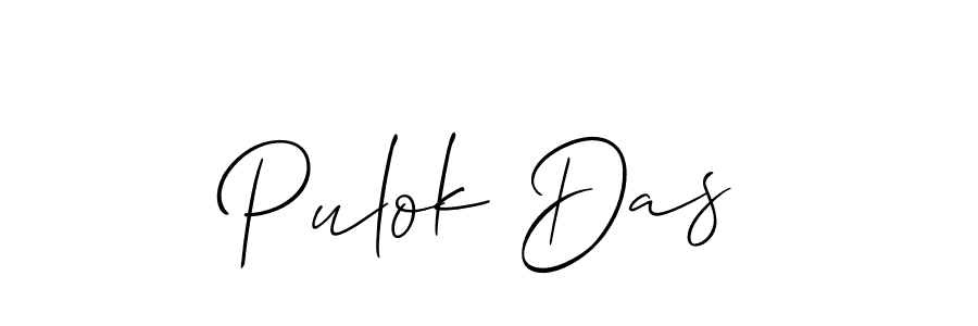 Design your own signature with our free online signature maker. With this signature software, you can create a handwritten (Allison_Script) signature for name Pulok Das. Pulok Das signature style 2 images and pictures png