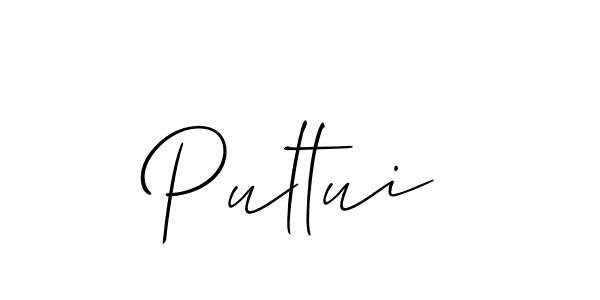 Make a beautiful signature design for name Pultui. With this signature (Allison_Script) style, you can create a handwritten signature for free. Pultui signature style 2 images and pictures png