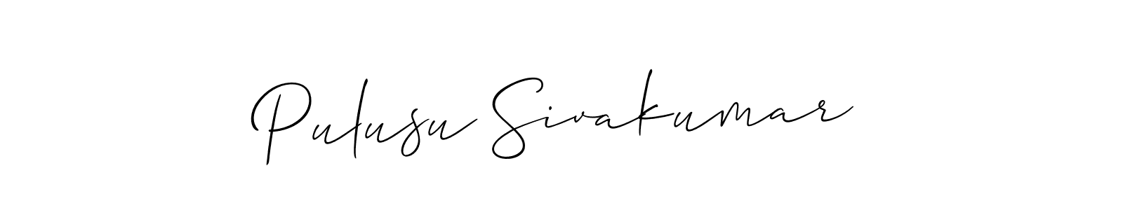 Design your own signature with our free online signature maker. With this signature software, you can create a handwritten (Allison_Script) signature for name Pulusu Sivakumar. Pulusu Sivakumar signature style 2 images and pictures png