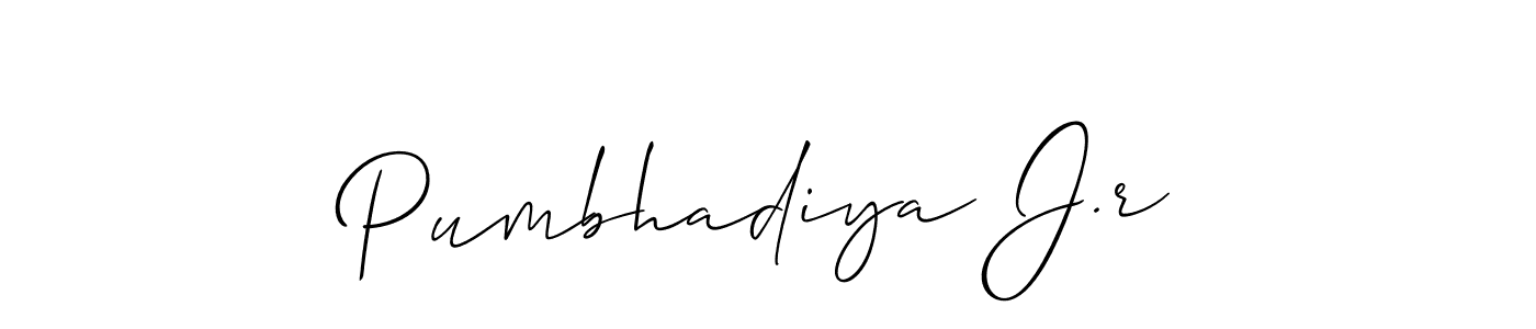 Best and Professional Signature Style for Pumbhadiya J.r. Allison_Script Best Signature Style Collection. Pumbhadiya J.r signature style 2 images and pictures png