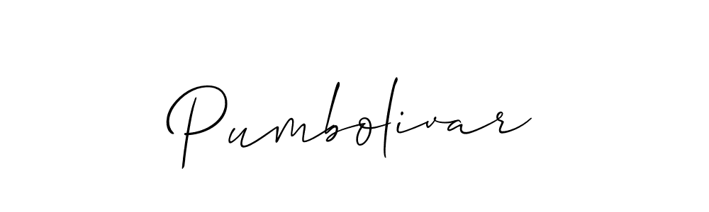 Design your own signature with our free online signature maker. With this signature software, you can create a handwritten (Allison_Script) signature for name Pumbolivar. Pumbolivar signature style 2 images and pictures png