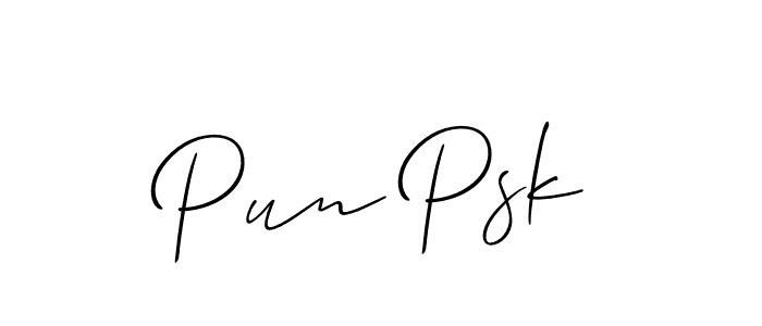Also we have Pun Psk name is the best signature style. Create professional handwritten signature collection using Allison_Script autograph style. Pun Psk signature style 2 images and pictures png