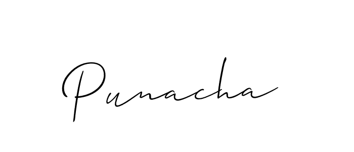 You should practise on your own different ways (Allison_Script) to write your name (Punacha) in signature. don't let someone else do it for you. Punacha signature style 2 images and pictures png