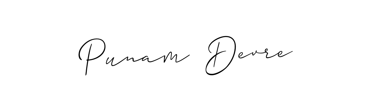 Also we have Punam  Devre name is the best signature style. Create professional handwritten signature collection using Allison_Script autograph style. Punam  Devre signature style 2 images and pictures png