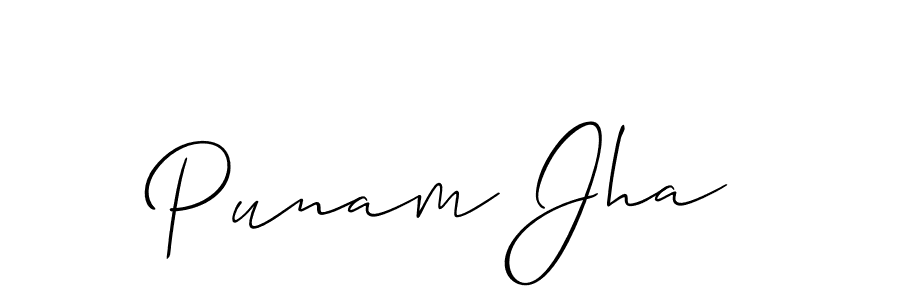 Best and Professional Signature Style for Punam Jha. Allison_Script Best Signature Style Collection. Punam Jha signature style 2 images and pictures png