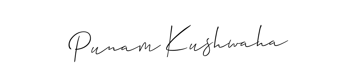 Make a short Punam Kushwaha signature style. Manage your documents anywhere anytime using Allison_Script. Create and add eSignatures, submit forms, share and send files easily. Punam Kushwaha signature style 2 images and pictures png