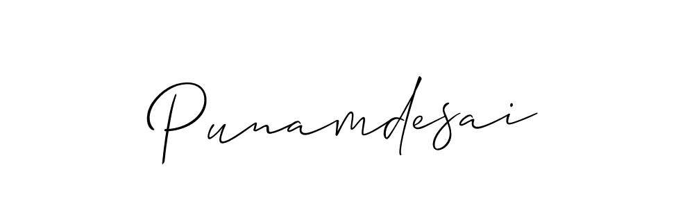 Similarly Allison_Script is the best handwritten signature design. Signature creator online .You can use it as an online autograph creator for name Punamdesai. Punamdesai signature style 2 images and pictures png