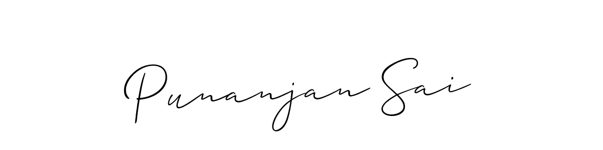 It looks lik you need a new signature style for name Punanjan Sai. Design unique handwritten (Allison_Script) signature with our free signature maker in just a few clicks. Punanjan Sai signature style 2 images and pictures png