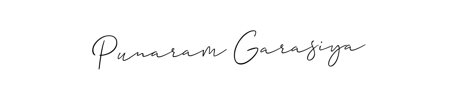 Use a signature maker to create a handwritten signature online. With this signature software, you can design (Allison_Script) your own signature for name Punaram Garasiya. Punaram Garasiya signature style 2 images and pictures png