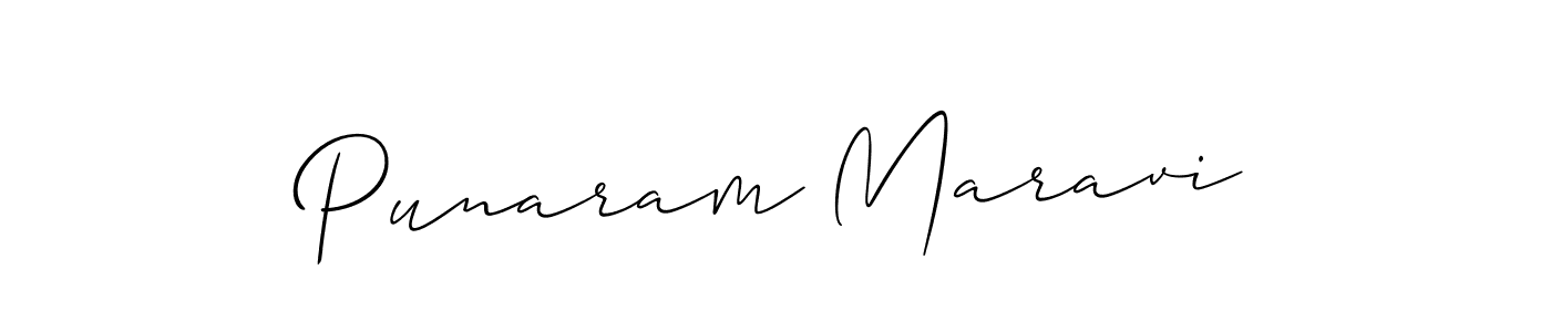 How to make Punaram Maravi signature? Allison_Script is a professional autograph style. Create handwritten signature for Punaram Maravi name. Punaram Maravi signature style 2 images and pictures png