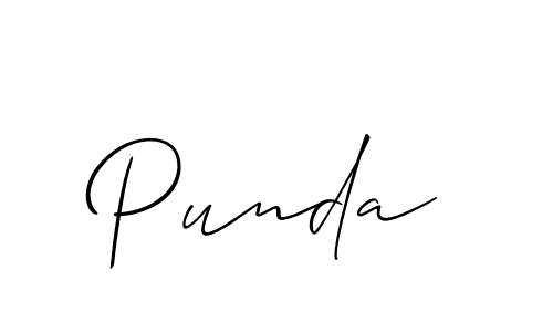 Also we have Punda name is the best signature style. Create professional handwritten signature collection using Allison_Script autograph style. Punda signature style 2 images and pictures png