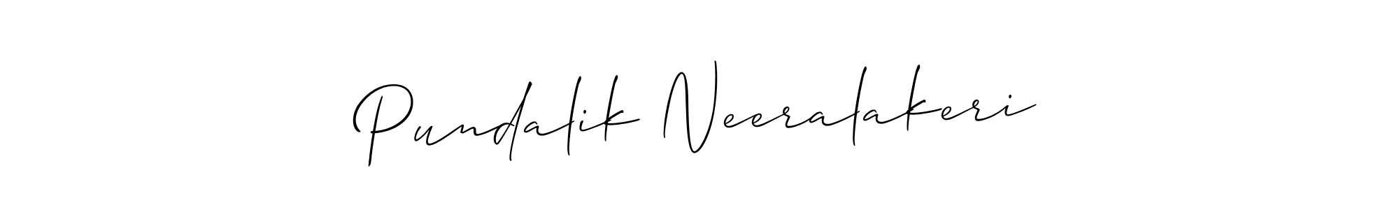 Create a beautiful signature design for name Pundalik Neeralakeri. With this signature (Allison_Script) fonts, you can make a handwritten signature for free. Pundalik Neeralakeri signature style 2 images and pictures png