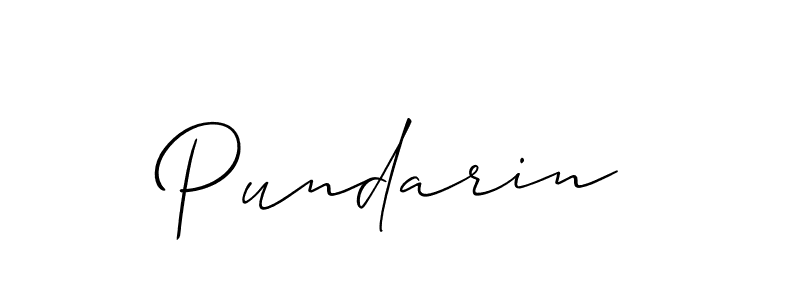 You should practise on your own different ways (Allison_Script) to write your name (Pundarin) in signature. don't let someone else do it for you. Pundarin signature style 2 images and pictures png