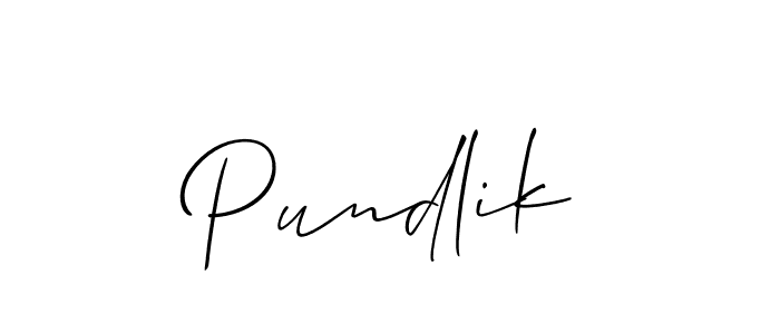 It looks lik you need a new signature style for name Pundlik. Design unique handwritten (Allison_Script) signature with our free signature maker in just a few clicks. Pundlik signature style 2 images and pictures png