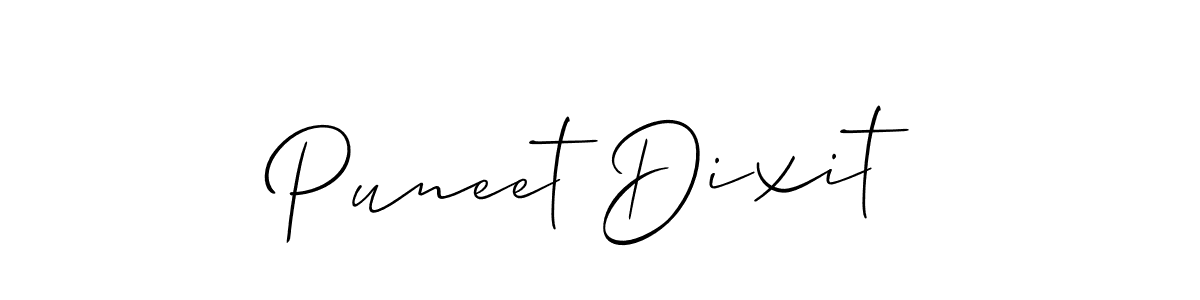 Make a beautiful signature design for name Puneet Dixit. With this signature (Allison_Script) style, you can create a handwritten signature for free. Puneet Dixit signature style 2 images and pictures png