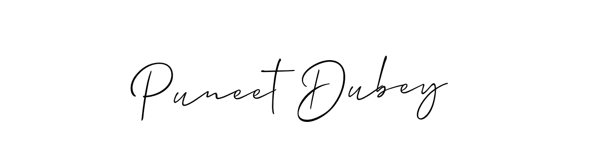 How to Draw Puneet Dubey signature style? Allison_Script is a latest design signature styles for name Puneet Dubey. Puneet Dubey signature style 2 images and pictures png