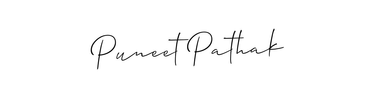 How to make Puneet Pathak signature? Allison_Script is a professional autograph style. Create handwritten signature for Puneet Pathak name. Puneet Pathak signature style 2 images and pictures png