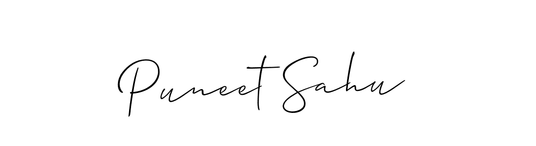 It looks lik you need a new signature style for name Puneet Sahu. Design unique handwritten (Allison_Script) signature with our free signature maker in just a few clicks. Puneet Sahu signature style 2 images and pictures png