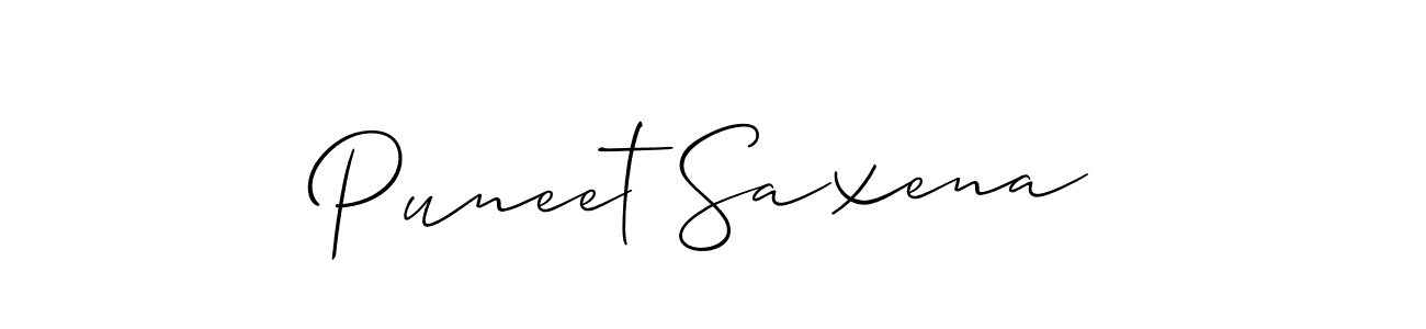 The best way (Allison_Script) to make a short signature is to pick only two or three words in your name. The name Puneet Saxena include a total of six letters. For converting this name. Puneet Saxena signature style 2 images and pictures png