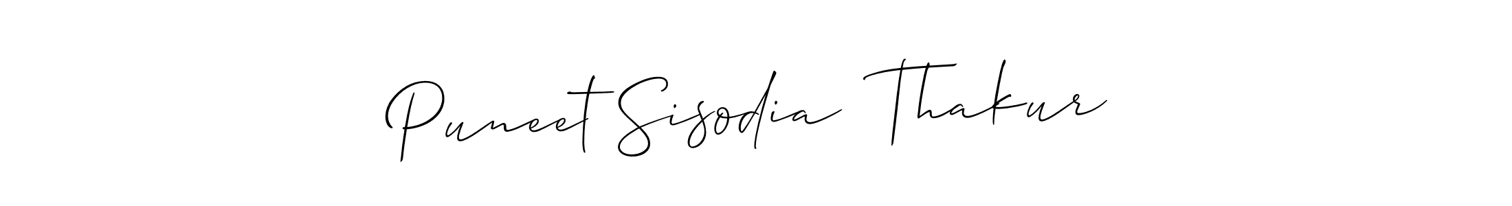 Create a beautiful signature design for name Puneet Sisodia  Thakur. With this signature (Allison_Script) fonts, you can make a handwritten signature for free. Puneet Sisodia  Thakur signature style 2 images and pictures png