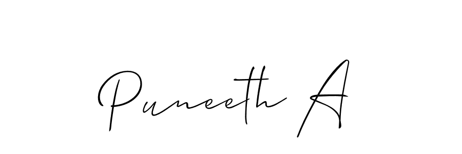 This is the best signature style for the Puneeth A name. Also you like these signature font (Allison_Script). Mix name signature. Puneeth A signature style 2 images and pictures png