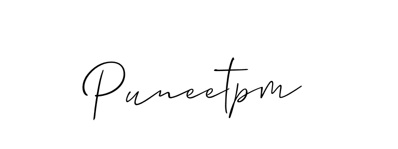 How to make Puneetpm signature? Allison_Script is a professional autograph style. Create handwritten signature for Puneetpm name. Puneetpm signature style 2 images and pictures png