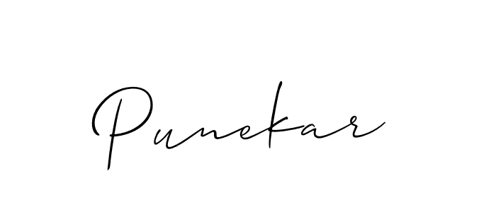 if you are searching for the best signature style for your name Punekar. so please give up your signature search. here we have designed multiple signature styles  using Allison_Script. Punekar signature style 2 images and pictures png