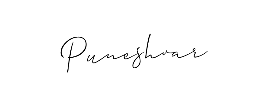 Also we have Puneshvar name is the best signature style. Create professional handwritten signature collection using Allison_Script autograph style. Puneshvar signature style 2 images and pictures png