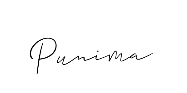 You should practise on your own different ways (Allison_Script) to write your name (Punima) in signature. don't let someone else do it for you. Punima signature style 2 images and pictures png