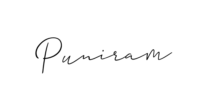 Allison_Script is a professional signature style that is perfect for those who want to add a touch of class to their signature. It is also a great choice for those who want to make their signature more unique. Get Puniram name to fancy signature for free. Puniram signature style 2 images and pictures png